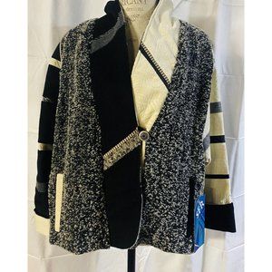 Santa Fe Recreations Denver Sweater Coat  Designer Org $569 Made In USA!